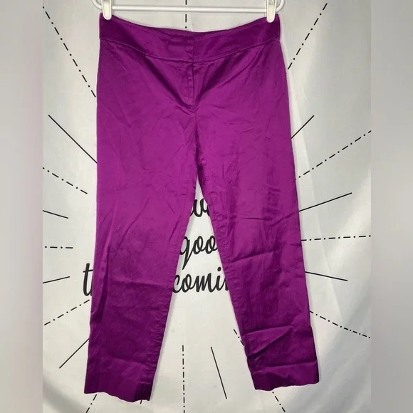 Ann Taylor Purple Ankle Pants - Picture 2 of 5